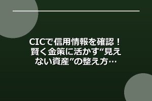 CICで信用情報を確認！賢く金策に活かす“見えない資産”の整え方